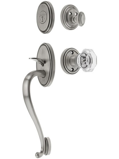 Grandeur "Georgetown" Thumblatch Entry Set With Georgetown Rosette Interior